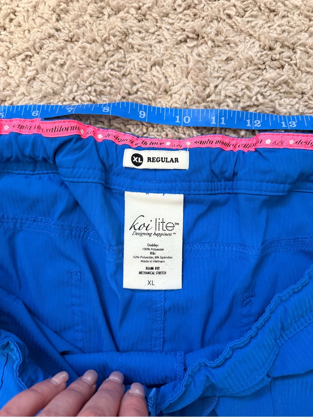 Koi Scrub Drawstring Pants in Royal Blue - Picture 2 of 8